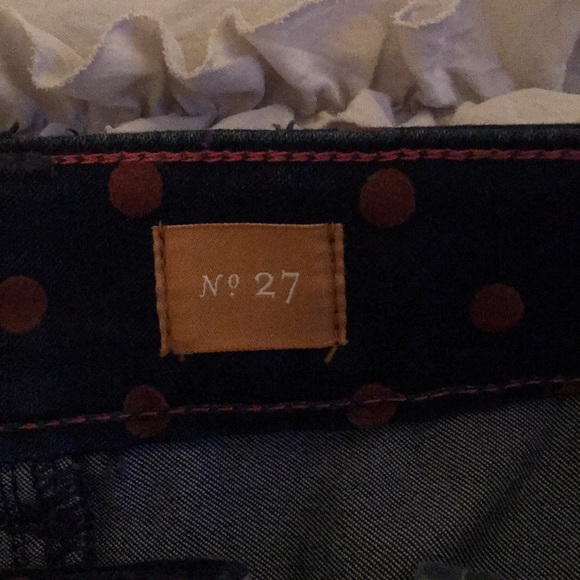 Polka Dot Pencil Denim Skirt - Picture 8 of 8